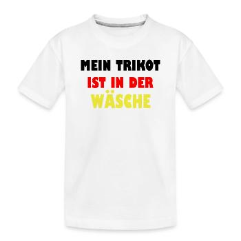 Mein Trikot ist in der Wäsche - Kinder Premium Bio T-Shirt - Weiß - Vorne