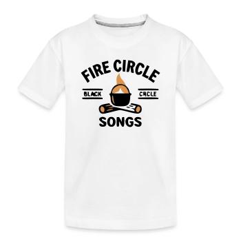Cuisine à la bouilloire au feu de camp Camping en plein air - T-shirt bio Premium Enfant - blanc - Devant
