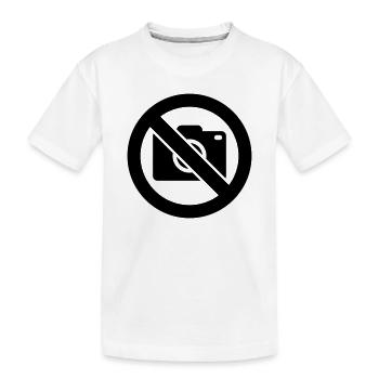 Fotografieren verboten, Keine Fotos - Kinder Premium Bio T-Shirt - Weiß - Vorne
