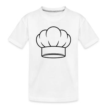 Chef Hat Vector Icon Design - Kids' Premium Organic T-Shirt - white - Front