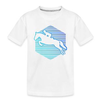Die Dressurreiter und Horse Riding passen zusammen - Kinder Premium Bio T-Shirt - Weiß - Vorne