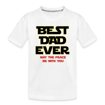 Meilleur Papa Épanouie Néon - T-shirt bio Premium Enfant - blanc - Devant