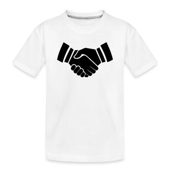 Poignée de main - T-shirt bio Premium Enfant - blanc - Devant
