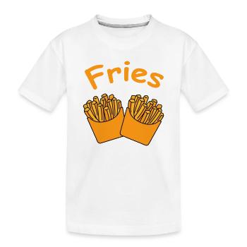 Fries Duo Cartoon YellowOrange - Kids' Premium Organic T-Shirt - white - Front