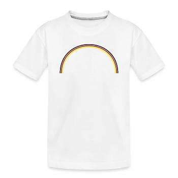 Deutschland Flagge Bogen - Kinder Premium Bio T-Shirt - Weiß - Vorne