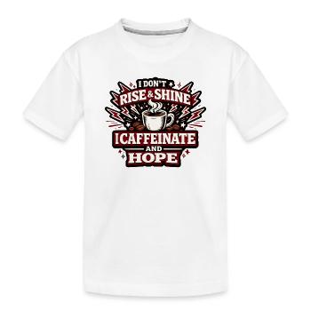 Révolte du café Je caféine Espoir - T-shirt bio Premium Enfant - blanc - Devant
