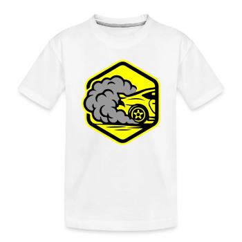 Automobile Icône Automobile Course - T-shirt bio Premium Enfant - blanc - Devant