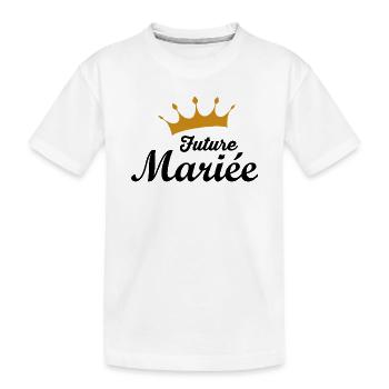 Future mariée - T-shirt bio Premium Enfant - blanc - Devant