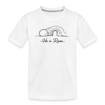 Er ist auferstanden - Kinder Premium Bio T-Shirt - Weiß - Vorne