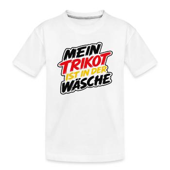Mein Trikot ist in der Wäsche - Kinder Premium Bio T-Shirt - Weiß - Vorne