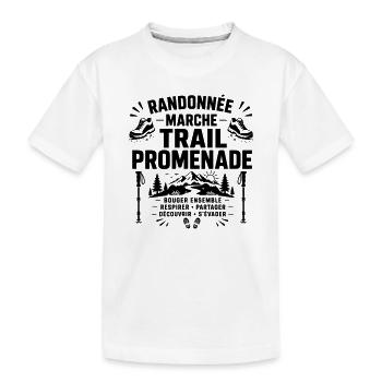 randonnée marche trail promenade - T-shirt bio Premium Enfant - blanc - Devant