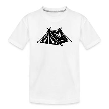 Icône de la tente - T-shirt bio Premium Enfant - blanc - Devant