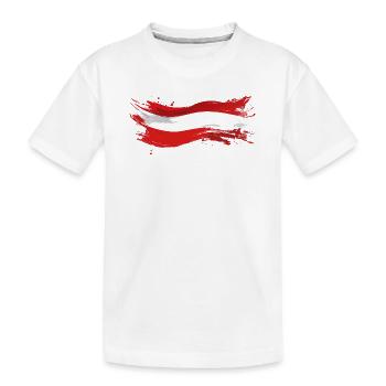 Österreich  - Kinder Premium Bio T-Shirt - Weiß - Vorne