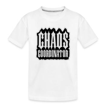 Coordinateur du Chaos Titre drôle Parents Teacher Logo - T-shirt bio Premium Enfant - blanc - Devant