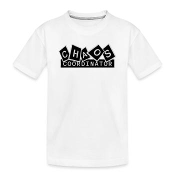 Coordinateur du Chaos Titre drôle Parents Teacher Logo - T-shirt bio Premium Enfant - blanc - Devant