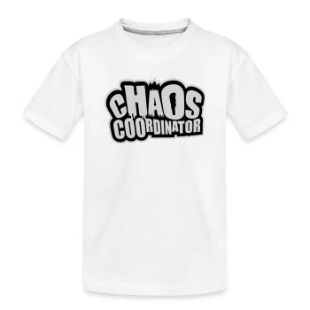 Coordinateur du Chaos Titre drôle Parents Teacher Logo - T-shirt bio Premium Enfant - blanc - Devant