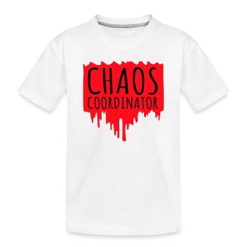 Coordinateur du Chaos Titre drôle Parents Teacher Logo - T-shirt bio Premium Enfant - blanc - Devant