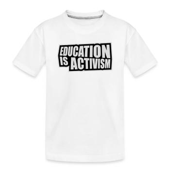 L’éducation est activisme Bildung Aktivismus Déclaration - T-shirt bio Premium Enfant - blanc - Devant