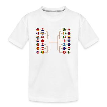 Tableau mondial du drapeau - T-shirt bio Premium Enfant - blanc - Devant
