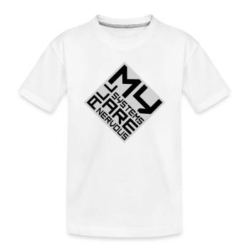 All My Systems Are Nervous Lustig Angst Nerd Logo - Kinder Premium Bio T-Shirt - Weiß - Vorne
