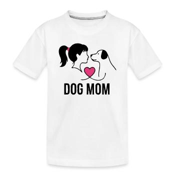 Dog Mom Dog Girl Dear Mistress - Kids' Premium Organic T-Shirt - white - Front
