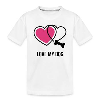 Meilleur ami, amour des chiens, maman de chien, promenade - T-shirt bio Premium Enfant - blanc - Devant