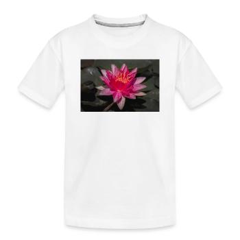 Nénuphar en fleurs - gros plan - T-shirt bio Premium Enfant - blanc - Devant
