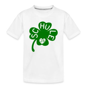 Schule 26 Kleeblatt - Kinder Premium Bio T-Shirt - Weiß - Vorne