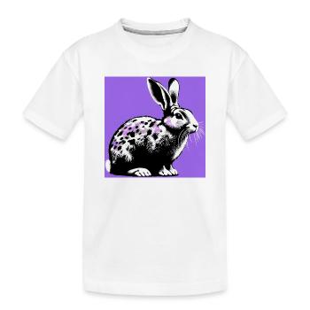 Kaninchen - Kinder Premium Bio T-Shirt - Weiß - Vorne