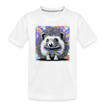 Igel - Kinder Premium Bio T-Shirt - Weiß - Vorne