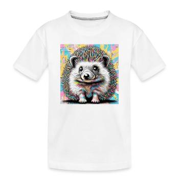 Igel - Kinder Premium Bio T-Shirt - Weiß - Vorne
