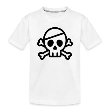 tête de mort - T-shirt bio Premium Enfant - blanc - Devant