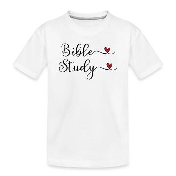 Conception de cœurs pour l’étude biblique - T-shirt bio Premium Enfant - blanc - Devant