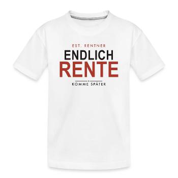 Endlich Rente: Ruhestand im Stil - Kinder Premium Bio T-Shirt - Weiß - Vorne
