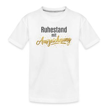 Rente mit Auszeichnung – Design mit goldnen Sterne - Kinder Premium Bio T-Shirt - Weiß - Vorne