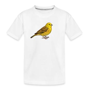 Oiseau à marteau-jaune - T-shirt bio Premium Enfant - blanc - Devant