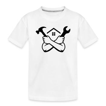 Emblème de l’outil de maison de bricoleur - T-shirt bio Premium Enfant - blanc - Devant