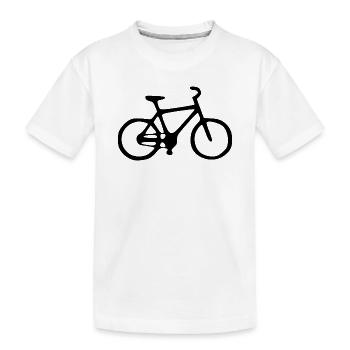 Bicycle black gift cyclist - Kids' Premium Organic T-Shirt - white - Front