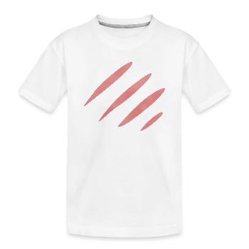 Trois marques de griffures rouges - T-shirt bio Premium Enfant - blanc - Devant
