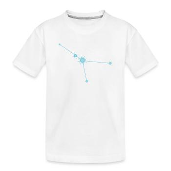 Constellation de l’Étoile du Cancer Signe du zodiaque Bleu pastel - T-shirt bio Premium Enfant - blanc - Devant
