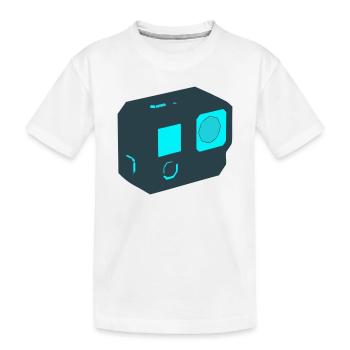 Icône drone Action Camera - T-shirt bio Premium Enfant - blanc - Devant
