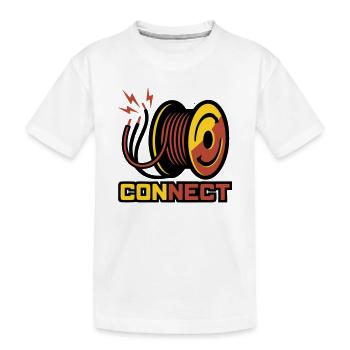 Logo de câble à bobines - T-shirt bio Premium Enfant - blanc - Devant