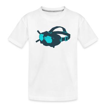 Drones FPV Goggles Icon - Kids' Premium Organic T-Shirt - white - Front