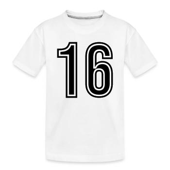 Symbole numérique 16 - T-shirt bio Premium Enfant - blanc - Devant