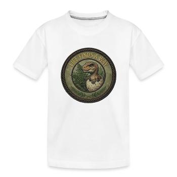Dino Hatch Patch Forest - Kids' Premium Organic T-Shirt - white - Front
