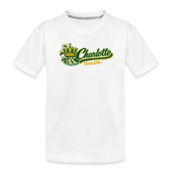 Charlotte Queen City Retro Vintage Design - Kids' Premium Organic T-Shirt - white - Front