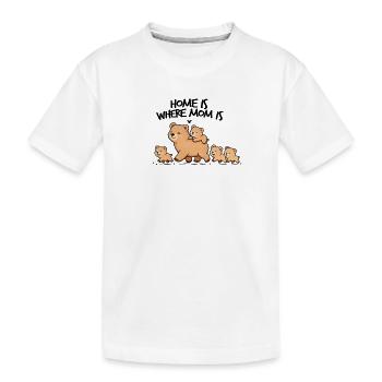 La maison, c’est là où est maman – la famille des ours - T-shirt bio Premium Enfant - blanc - Devant