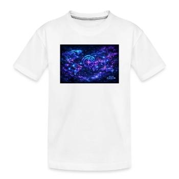 world_map_arcane_neon - T-shirt bio Premium Enfant - blanc - Devant