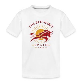 Esprit Rouge Espagne 2026 Cheval du Soleil - T-shirt bio Premium Enfant - blanc - Devant