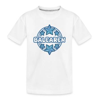Reise Balearen - Kinder Premium Bio T-Shirt - Weiß - Vorne